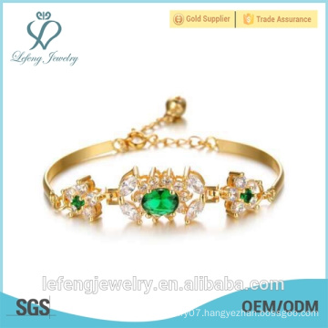 New design style elegant jewelry gold plated crystal bracelet for wedding